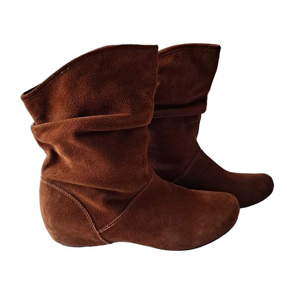 Steve Madden Women's Dark Cinnamon Suede Slouchy Ankle Boots - Size 7 - Picture 2 of 12